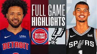 Detroit Pistons vs San Antonio Spurs Full Game Highlights  Jan 10  NBA Regular Season 2024 [upl. by Eiramassenav]