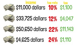 Tax Brackets Explained For Beginners in The USA [upl. by Anikahs]