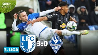 3 Liga Zwei Platzverweise Waldhof verliert bei Tabellenführer Magdeburg  SWR Sport [upl. by Earla]