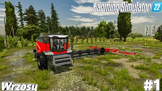 Starting New Farm Wrzosy  2 Harvester Canola Harvest  Ep1 FS22 [upl. by Adekan15]