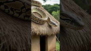 The Massive Snake Observes from the Hut as Dogs Bark Sensing Its Scent snake dogsound nature [upl. by Renaud]