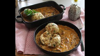 Laugenbrezel  Knödel mit Pilzsauce [upl. by Doretta]