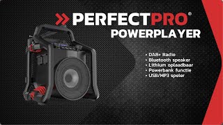 PerfectPro POWERPLAYER Bouwradio BLUETOOTH DAB FM AUX In USBspeler [upl. by Dermott]