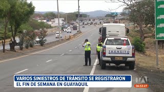 Varios siniestros de tránsito alarmaron a guayaquileños durante este fin de semana [upl. by Vinny]