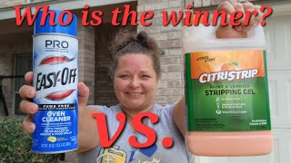 Oven Cleaner vs Citristrip Paint Remover amp Sanding Furniture [upl. by Nodnalb]