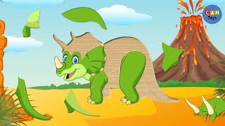 🅳🅸🅽🅾🆂🅰🆄🆁 🅿🆄🆉🆉🅻🅴🆂  Learning Dinosaur Name and Sound with Dino Puzzles free for kids 1  🄲🄰🄼🄱🄾 🅃🄾🅈🅂 [upl. by Asyla31]