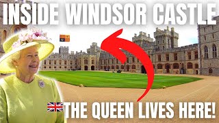 Inside Windsor Castle amp Windsor Tour England  RIP Queen Elizabeth [upl. by Lexerd]