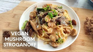 Easy Vegan Mushroom Stroganoff [upl. by Zetnauq961]