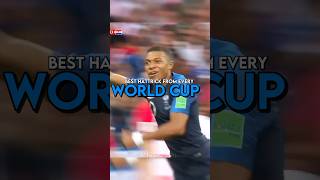 Best hattrick from every World Cup  football worldcup ronaldo [upl. by Elleirb816]