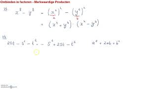 Haakjes breuken en vergelijkingen  Merkwaardige producten Ontbinden in factoren 2 [upl. by Judson]