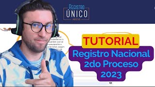 Tutorial Registro Nacional Segundo Periodo 2023 [upl. by Ecinad657]