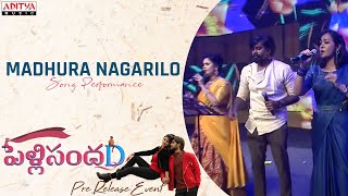 Madhura Nagarilo Song Performance  PelliSandaD PreRelease Event  Roshann SreeLeela [upl. by Sacksen]