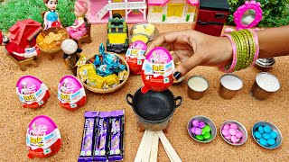 Miniature Kinder Joy Chocolate Brownie Cake Recipe  Kinder Joy Chocolate CookiesChocolate Biscuits [upl. by Anoval]