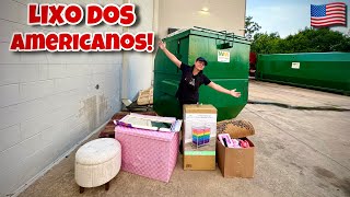 Dumpster diving Lixo dos americanos🇺🇸😱 [upl. by Aleemaj]