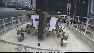 ESA conducts simulated drilling operation with Mars rover replica [upl. by Matteo]