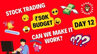 Day 12 of Trading with ₹50K Gains Losses and Key Insights StockTrading ₹50KChallenge Intraday [upl. by Gargan]