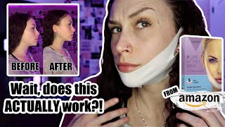 VLine Lifting FaceChin Mask REVIEW Lauer Cosmetic from AMAZON [upl. by Elliot101]