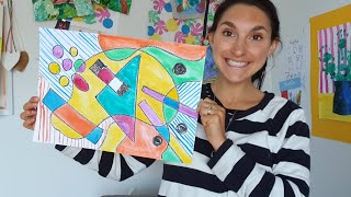 How to paint Abstract Art like Wassily Kandinsky for Kids [upl. by Etnor]