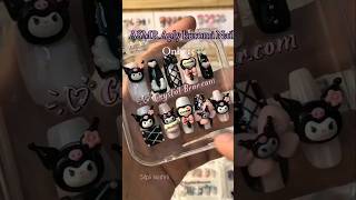 Apply Kuromi Nails Extensions At Home👈🧿nailsdiy youtubeshortsnailsart nailartdesignsytshort [upl. by Sirret]