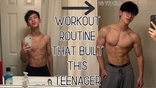 My Workout Routine To Get Buff As A Teenager HIGHLY REQUESTED [upl. by Nnovahs]