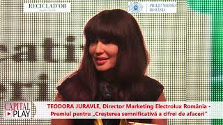 Teodora Juravle Electrolulx „Produsele noastre sunt în acord cu cerințele consumatorilor” [upl. by Nylegna168]