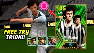 Trick To Get 105 Rated Platini amp Romario  eFootball 2024 Mobile  Platini Trick European Attackers [upl. by Schwing]