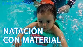 Aprendizaje y dominio del agua Con material de natación [upl. by Eikcid]