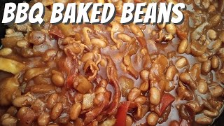 My Secret to BBQ Baked Beans Made with Canned Pinto Beans [upl. by Nauqad]