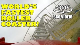 Formula Rossa Worlds Fastest Roller Coaster VR 360 POV Ferrari World Abu Dhabi Virtual Reality [upl. by Fritts]