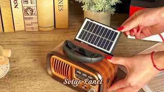 【New Arrival 2023】PRUNUS J150 Portable Retro AM FM Solar Radio Bluetooth Speaker TWSTFUSB [upl. by Elsie954]