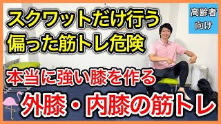 【筋力バランス】偏った筋トレを続けることで起こる膝痛やＯ脚を改善する左右の膝の筋力トレーニング [upl. by Susej449]