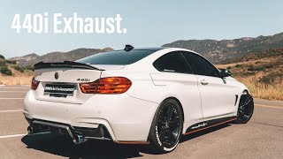 BMW 440i w Downpipes  Exhaust Sound [upl. by Akinod]