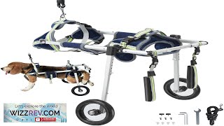 VEVOR 2 Wheels Dog Wheelchair for Back Legs Pet Wheelchair Lightweight Review [upl. by Nilac]