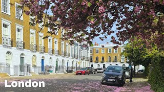 London Spring Walking Tour ISLINGTON  Georgian townhouses  4K [upl. by Alah]