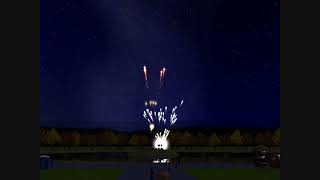 RCT3  Firework Display 2024  KoasterKing 205 [upl. by Llerrom]