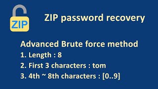 ZIP password recovery Android app 3  use advanced brute force [upl. by Dranel]