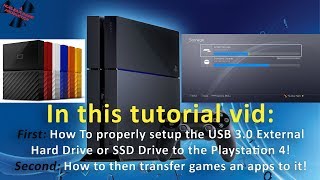 How To Setup USB 30 External Hard Drive on PS4 [upl. by Inesita]