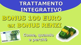 TRATTAMENTO INTEGRATIVO EX BONUS RENZI  CHE FINE HA FATTO E QUANDO ARRIVA DI SOLITO tutorial [upl. by Carl]