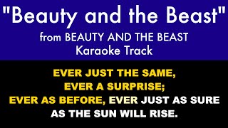 quotBeauty and the Beastquot from Beauty and the Beast  Karaoke Track with Lyrics on Screen [upl. by Ainsworth580]