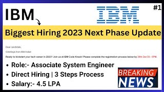 IBM Biggest Hiring 2023  Dec Phase Update  Direct OffCampus Hiring  IBM Exam  Apply Process [upl. by Carry]