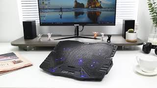 TopMate Cooling Pad 2400RPM Strong Wind Designed for Gamers and Office [upl. by Shantha]