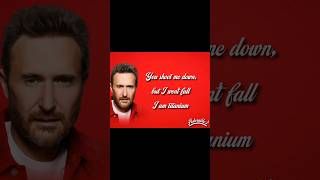 DAVID GUETTA  TITANIUM FT SIA  LYRICS lyrics davidguetta sia shorts song [upl. by Nibbs]