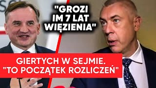 Giertych w Sejmie zapowiada quotGrozi im 7 lat więzieniaquot Padły nazwiska [upl. by Kcerb194]