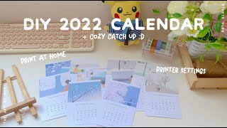 How to make desk calendars at home 🖨 printer settings using Canon Pixma 🌼 sticker business vlog [upl. by Budding]