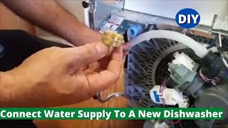 How To Connect Water Supply To A New Dishwasher  Step by Step [upl. by Grory]