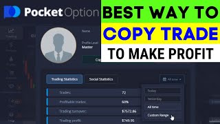 PROFITABLE WAY HOW TO COPY TRADE  SOCIAL TRADE WITH POCKET OPTION [upl. by Eirol]