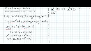 Ecuación con logaritmo base 2 [upl. by Bramwell]