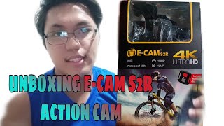 UNBOXING ECAM S2R ACTION CAM 4K ULTRA HD [upl. by Eenahc]