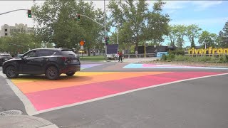 3 people arrested for defacing pride mural in Spokane [upl. by Niddala49]