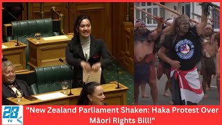 New Zealand Parliament Shaken Haka Protest Over Māori Rights Bill 28tv [upl. by Beitris]